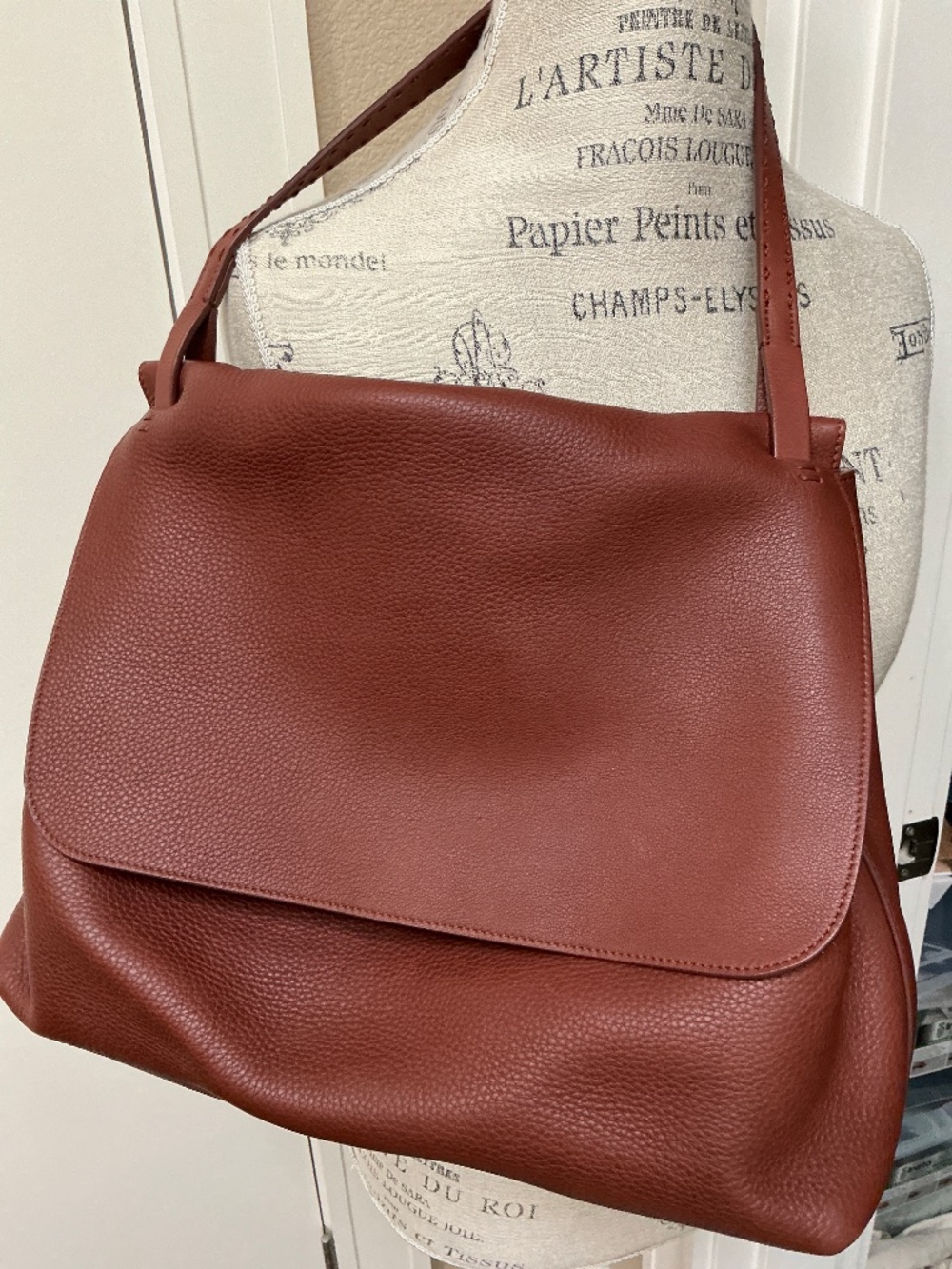 The Row Sidekick Two Fine Grain Brown Shoulder Bag - Picture 16 of 16